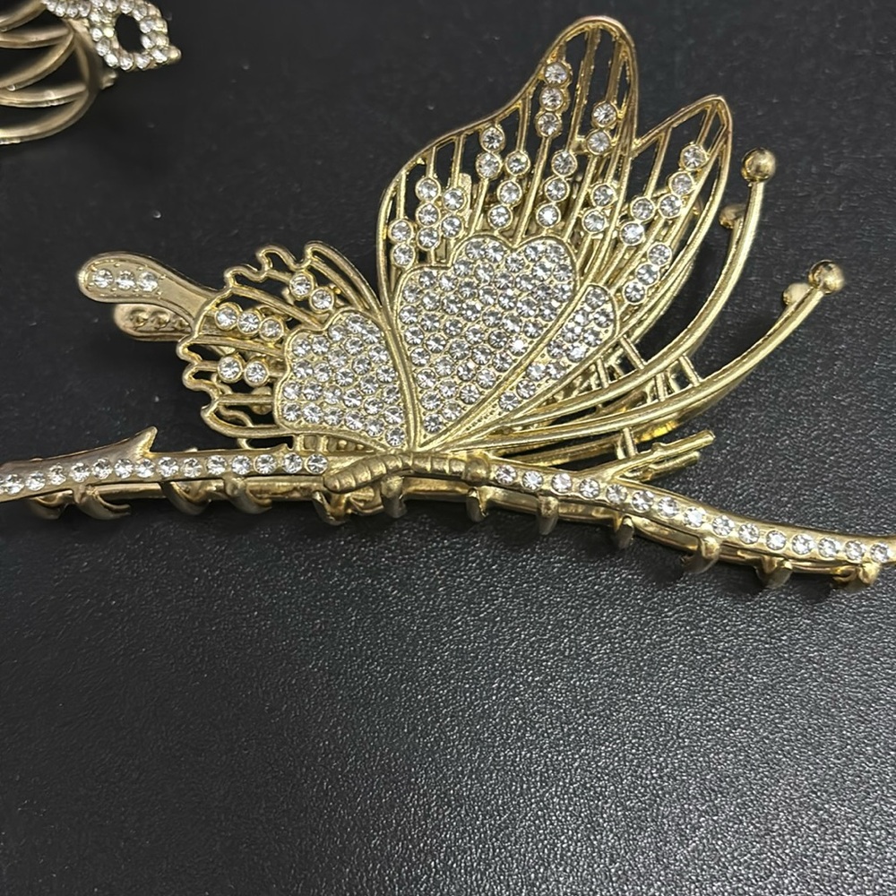 BUTTERFLY LARGE CRYSTAL CLIP